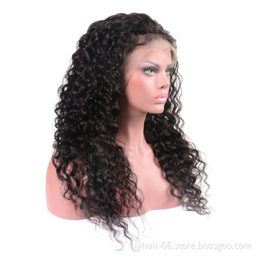 Eli Full Lace Wigs Water Wave 100% Brazilian Virgin Human Hair For Black Women